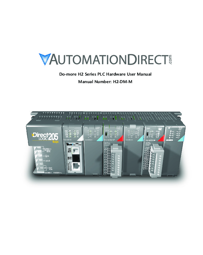 First Page Image of H2-SERIO H2 Series PLC Hardware User Manual H2-DM-M.pdf